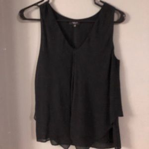 ARITZIA BABATON BLACK BLOUSE 100% silk XXS